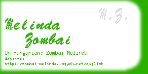 melinda zombai business card